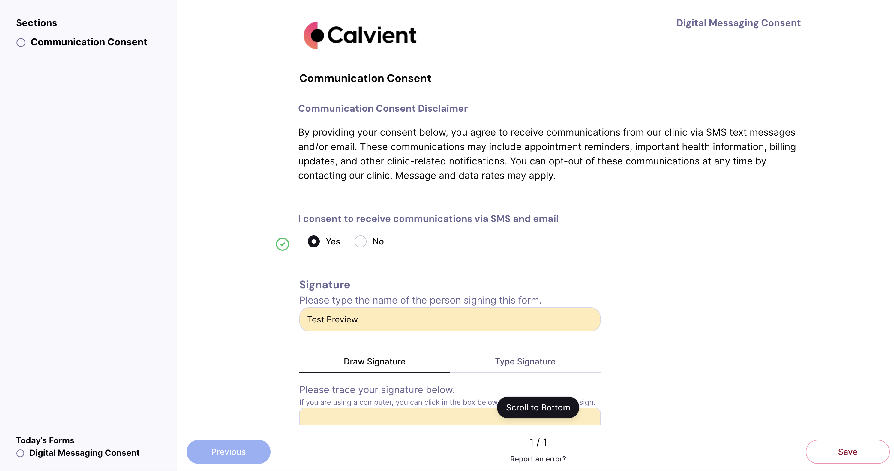 Pre-visit task detail screenshot