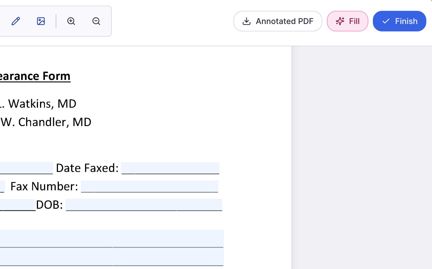 AI Form Fill screenshot