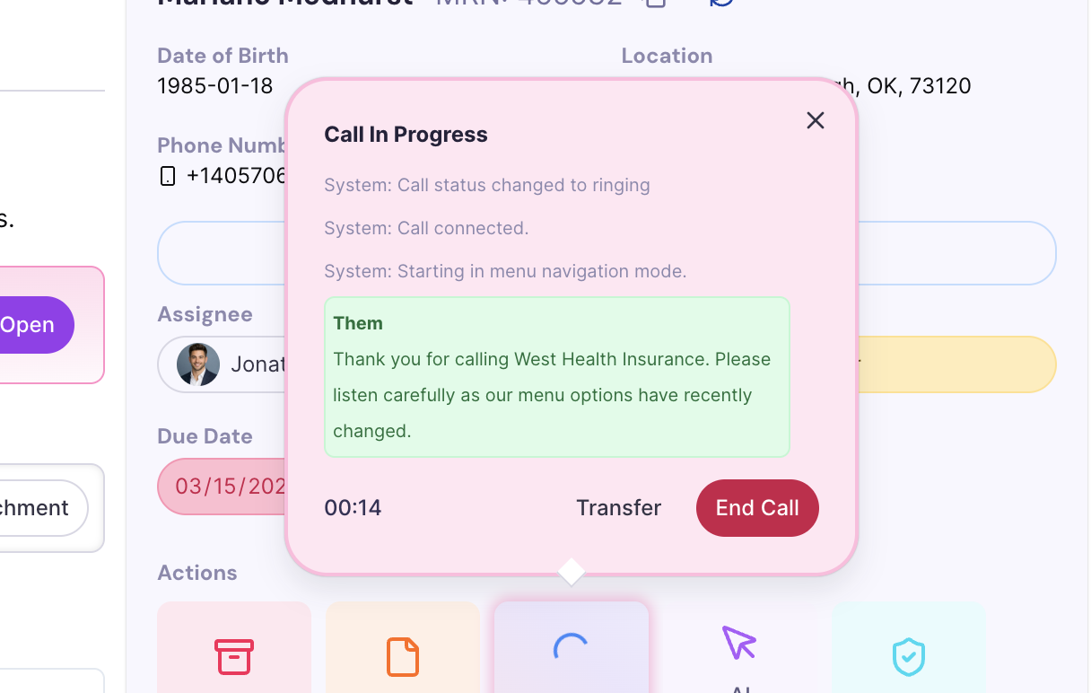 Phone Caller screenshot